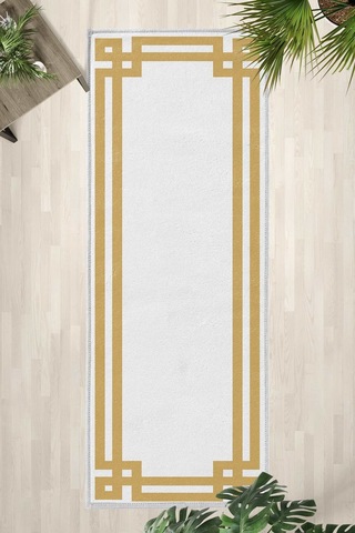 Yıkanabilir Yolluk 50 Beyaz - Gold