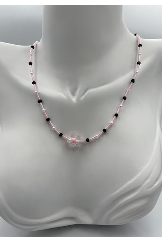 Renklidunyamaksesuar Pembe Çiçekli Kolye Pembe Renklidunyamaksesuar Pembe Çiçekli Kolye Pembe