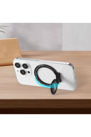 Telefon İçin Standlı Magnetik Yüzük Tutucu Aparat Go Des Gd-g096 Magsafe Şarj Destekli Siyah