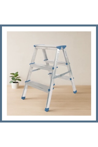 Buradabulabilirsin Çift Basamaklı 3+3 Alüminyum Merdiven 69 Cm Bbz