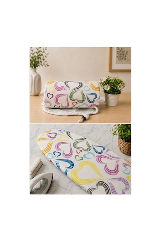 Pionny Keçeli Ütü Masası Kılıfı - 55x140 Cm - Amour Çok Renkli