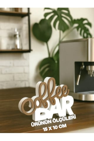 3dprototürk Kahve Köşesi Coffee Bar Yazılı Dekoratif Masaüstü Biblo
