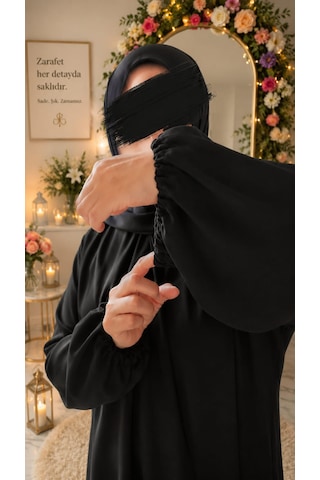 Örs Atölyesi Medine İpeği Namaz Örtüsü Siyah - Siyah