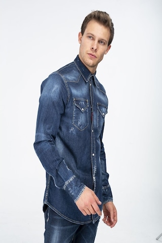 Yeni Dsquared2 Erkek Gömlek (469454686) Mavi