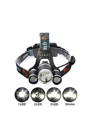 T6 Kafa Feneri 5000 Lumens 3xcree Xm-t6+2r5 Lamba Led Kamp Lambası Renkli