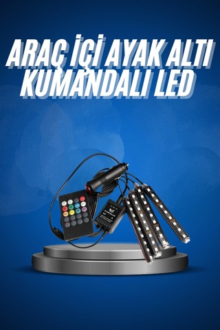Kumanda Kontrollü Araç Led Şerit Çeşitli Renk