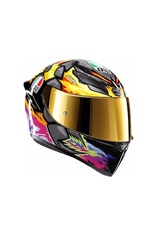 Agv K1 S Bezzecchi Kapalı Gold Vizör Kask Çok Renkli