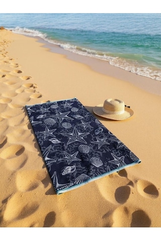 Özdilek Nice 70 150 Sea Star Plaj Havlusu Mavi
