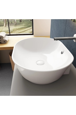 VitrA Geo 7427B003-0012 Çanak Lavabo Beyaz 55 CM