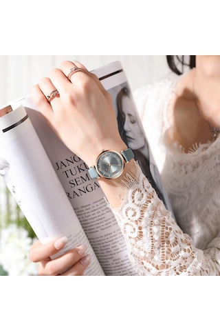 Curren 9079 Quartz Kadin Kol Saati Orjinal Kutusunda -mavi Rose Gold