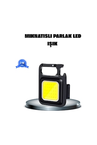 Led Mini Anahtarlık Fener 1000 Lümen Güçlü Işık Ve Usb Type-c Şarjlı Çok Renkli