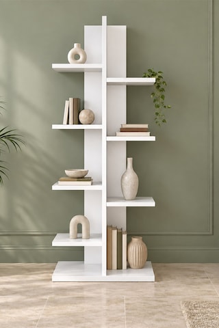 Nord Kitaplık Ve Çiçek Standı 45 X 120,8 X 21,7 Cm - Beyaz