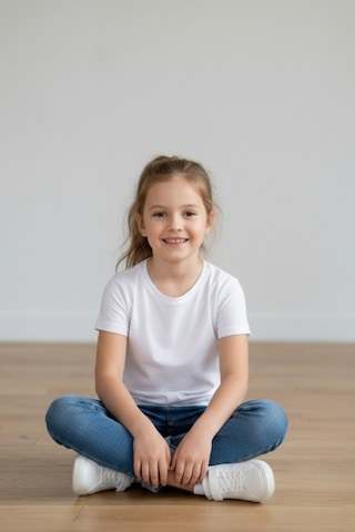 Kiagu Beyaz Kısa Kol Basic T-shirt- Terletmeyen Esnek Kumaş Pamuklu Mevsimlik Beyaz Kısakol Kız Çocuk Tsort Beyaz