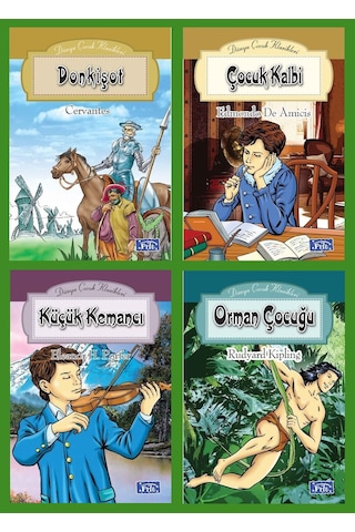 Ortaokul 5.ve 6.sınıflar İçin Dünya Çocuk Klasikleri Seti 10 4 Kitap
