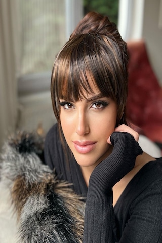 Caş Dekorasyon Takma Kahkül - Kahverengi Balyaj - 2h6 - Uzun Kenarlı