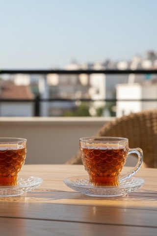Aqua Scale 12 Parça Cam Çay Takımı 210 Ml Bardak & Tabak Beyaz