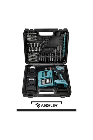 Assur Plus 21V Çelik Mandren Kömürsüz Motor Darbeli Şarjlı Matkap Vidalama - 2442
