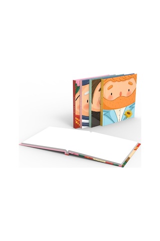 Melimelek Ressamlar Set Çizgisiz Defter 15x15 Çok Renkli