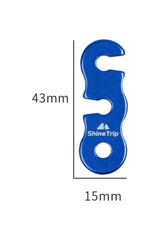 Xindoker Alüminyum Çadır Rope Kilitçisi - 3g Hafif, 5mm Açık, Üç Gözlü, Rope Ayarlamalı Dış Mekan Aksesuarı Mavi Mavi