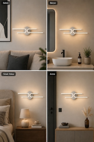 Mino Modern Led Duvar Apliği Günışığı Gri