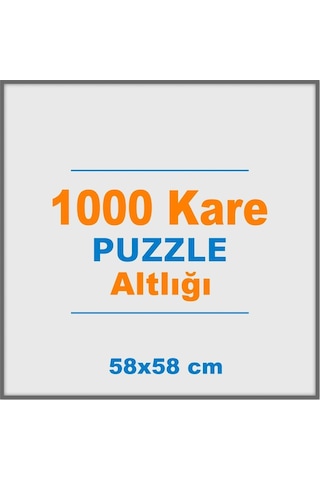 1000 Parçalık Kare Puzzle Altlığı - 58x58 Cm Beyaz Puzzle Alt Tablası