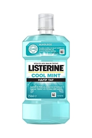 Cool Mint, Günlük Ağız Bakım Ürünü, Hafif Tat, Sıfır Alkol, Nane Aromalı, 250ml