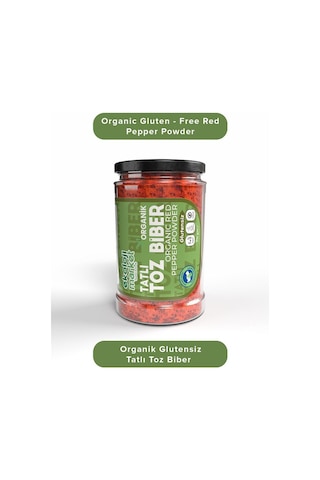 Organik Glutensiz Kavanoz Toz Biber- Tatlı 70 Gr 500 ML