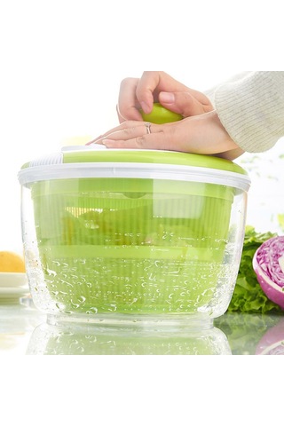 Salata Spinner Pouring Spout 5l Büyük Kapasiteli Sebzeler Kurutucu Elek Süzgeç Kevnel Sepet Çok Renkli