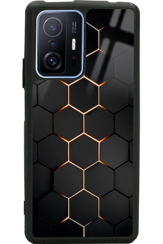Xiaomi Mi 11t Pro Yellow Carbon Tasarımlı Glossy Telefon Kılıfı Çok Renkli