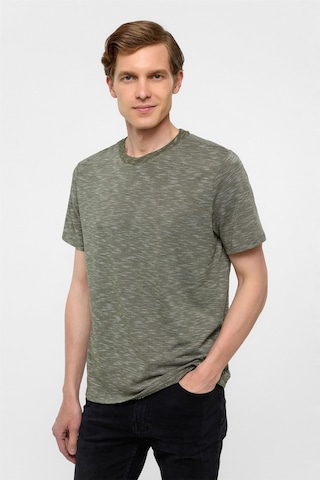 SÜVARİ Haki Regular Armürlü Bisiklet Yaka Tişört-38305 Haki