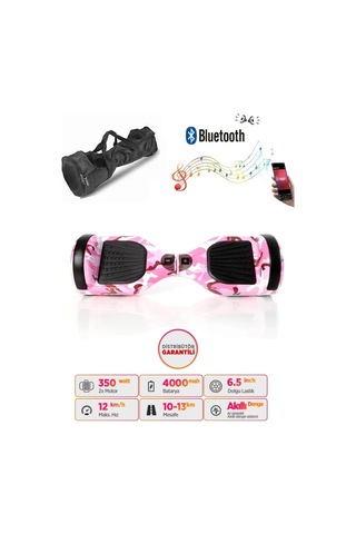 Elektrikli Kaykay Scooter Akıllı Denge Hoverboard + Hoverkart + Çanta Full Ledli Extrem Paket D05