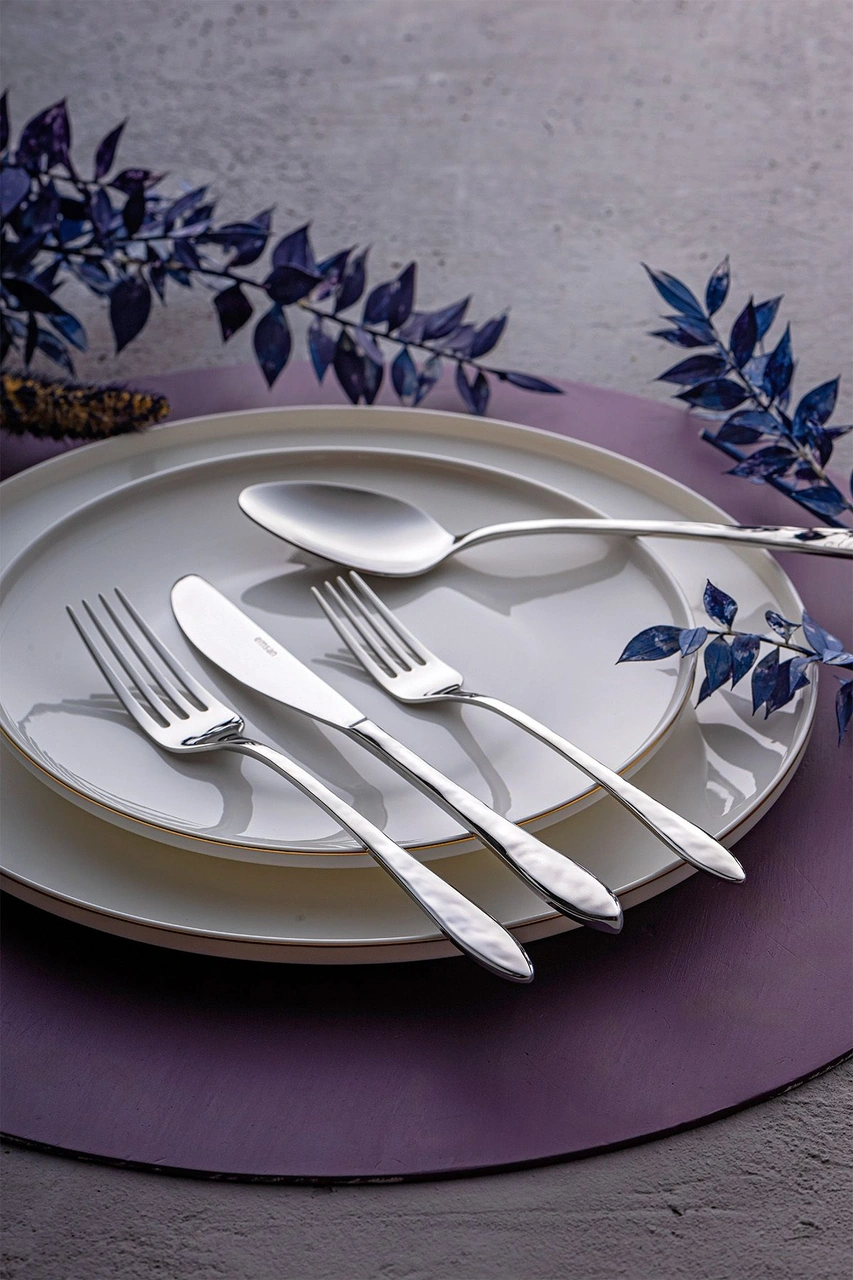 Akasya 24 Parça 6 Kişilik Kutulu Çatal Kaşık Bıçak Takımı