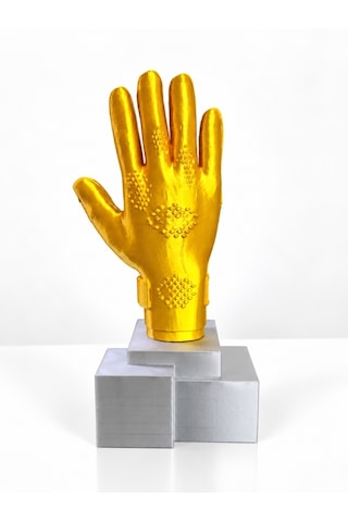 İsime Özel Altın Eldiven Kupası Ve İsime Özel Ballon D'or Maketi Seti Dünya Kupası Anahtarlık Hediyeli 20cm