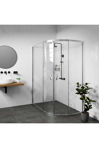 Blackline Asimetrik Oval 5Mm Temperli Duşakabin H:190 90 x 120 CM