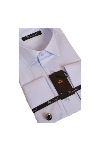Dicotto Mavi Rahat Kesim Micro Kumaş Kol Düğmeli Regular Fit Erkek Gömlek - 190-4 001