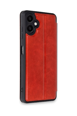 Cosmotex Newface Samsung Galaxy Uyumlu A06 Kılıf Flip Cover - Kırmızı