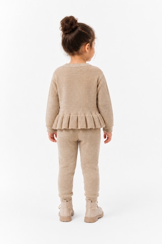 Babyhola 1-5 Yaş Kız Çocuk Triko Örme Takım 23216 Bej
