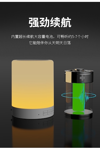 Xiyyadms 3w Multifonksiyonel Led Işık Ve Bluetooth Hoparlör - Dokunmatik Kontrol, 7 Renkli Ambians, A Kalite Pil, Fcc Ce Onaylı, Modern Minimalist Masa/yatak Odası Işığı