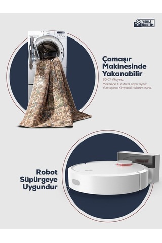 Dijital Baskılı Yıkanabilir Kaymaz Taban 2li Banyo Halısı Paspas Klozet Takımı 5089b