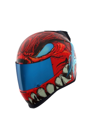 Icon Airform Manik Rr Mıps Kapalı Motosiklet Kaskı Siyah Kırmızı Mavi Siyah - Kırmızı