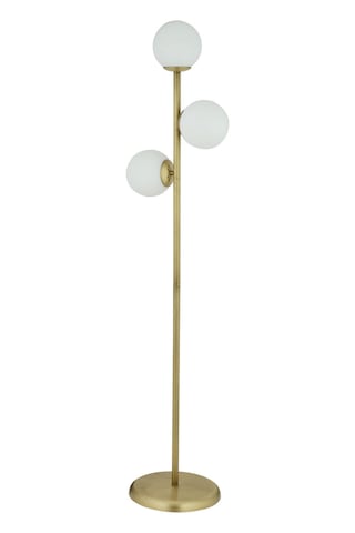 Zambak 3 Lü Eskitme Beyaz Camlı Modern Dekoratif Tasarım Metal Lambader