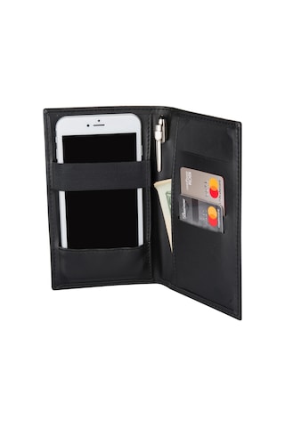 2K DERİ KALEMLİK NOTLUK CÜZDAN TELEFON CEPLİ KLM-1 SİYAH 11X17,5 CM