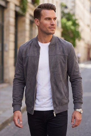 Rizzup Erkek Slim Fit Likralı Füme Süet Ceket Kırışmayan Ütü Gerektirmeyen Mevsimlik Mont 2504334