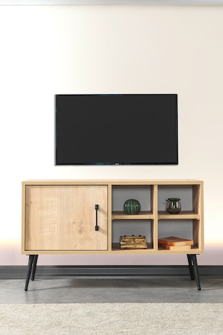3108 Şile Metal Ayaklı Metal Kulplu 100 Cm Tv Ünitesi - Safir Safir