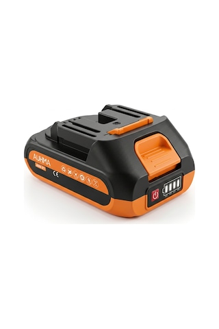 Auhma Ahv-21 18.5v 2.0ah Li-ıon Şarjlı Batarya Type-c Şarj Girişli, Led Göstergeli Yedek Süpürge A Turuncu