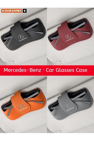 Mercedes-benz Amg Için A C E V R Class Glc Slk Sl Vito Araba Visor Pu Deri Brown