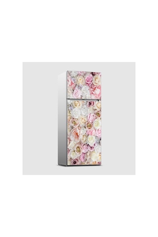 Pembe Çiçek Bahçesi Buzdolabı Kaplama Sticker Kendinden Yapışkanlı Folyo 75x200 Cm
