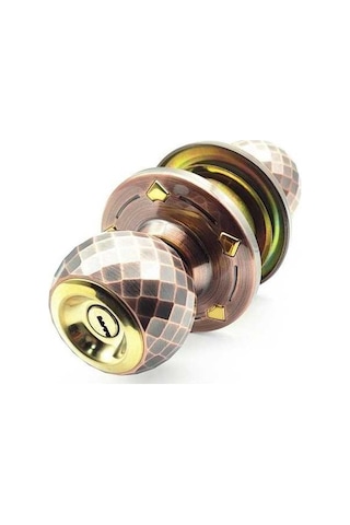 Pazly Kırmızı Kapı Tokmağı Alüminyum Alaşımlı Ağır Hizmet Tipi Bilyalı Kilit Ayna Kaplaması, Yatak Odası Banyosu İçin 3 Anahtarlı