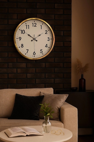 Zentime Gold Standart 52 Cm Metal Zarif Duvar Saati Çok Renkli