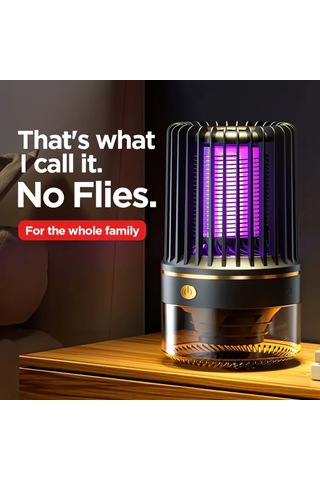 Xuweiwei 1 Takım Premium Usb Şarj Edilebilir Sessiz Sivrisinek Öldürücü Siyah Şarj Ediliyor Dış Mekan Büyük Kapasite